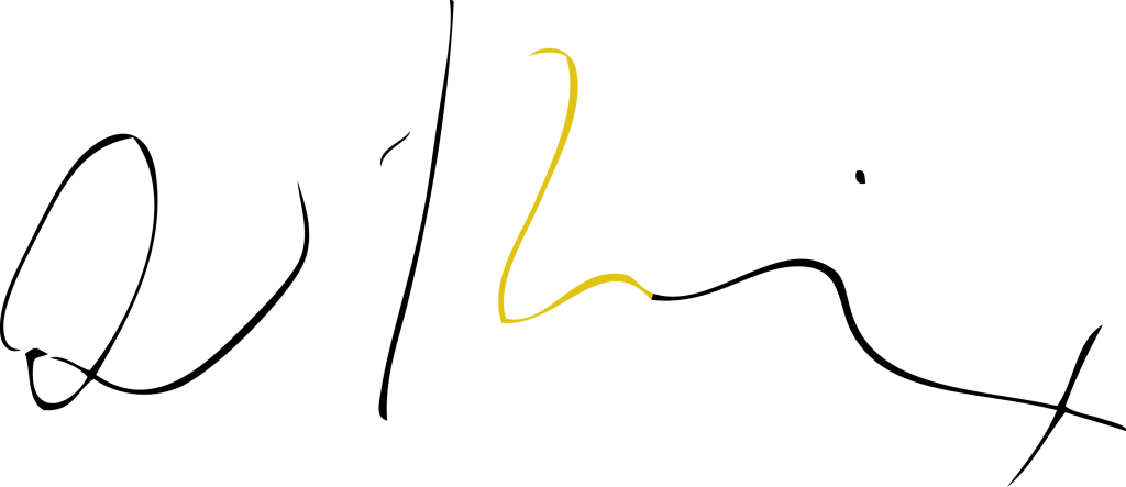 Le nom du site "outhis" caligraphié